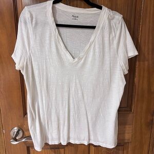 Madewell Women's Cream V-Neck Tee